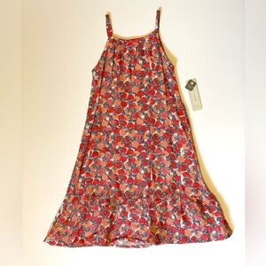 Peyton & Parker 2T Girls Summer Red Maxi Dresss with Peaches ‘Rose Garden’ NWT!